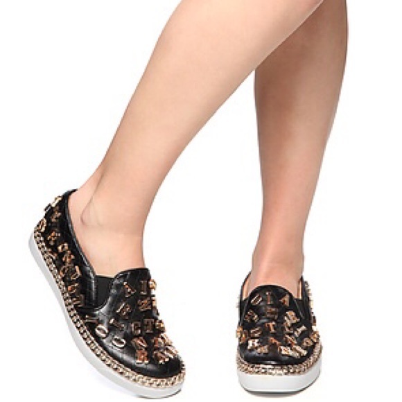 Jeffrey Campbell Shoes - Jeffrey Campbell Alva-alpha embellished slip ons